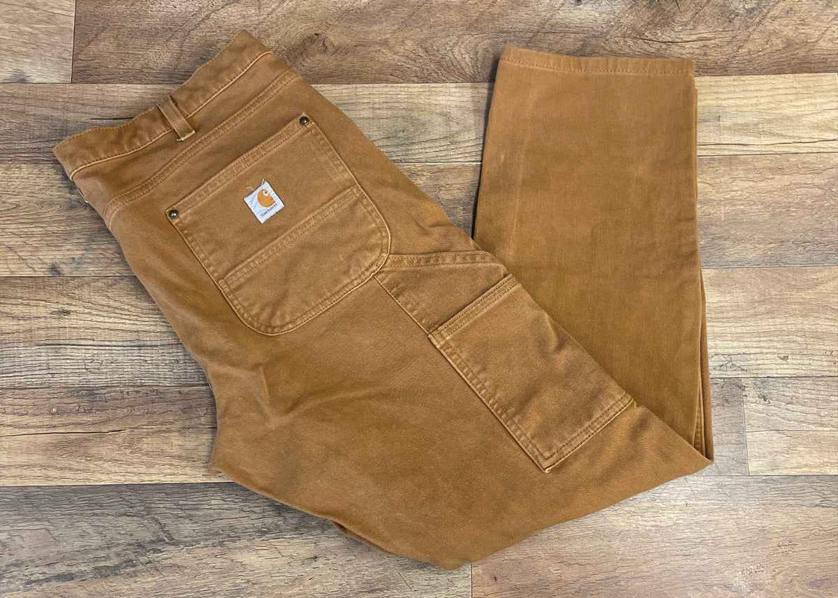 Carhartt Women's Brown Rugged Flex Relaxed Fit Double Front Work Pants Sz 12