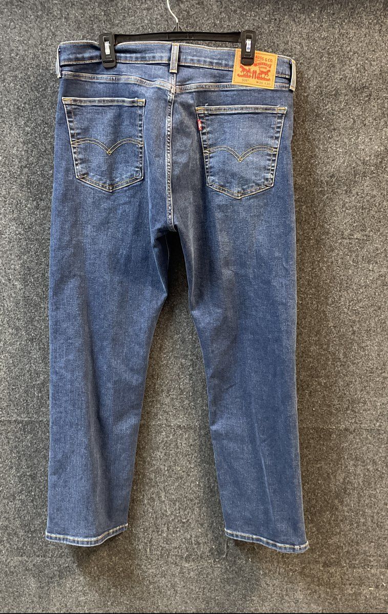 Levi's Men's 505 Regular Fit Jeans Blue Medium Wash Straight Leg Size 36x30