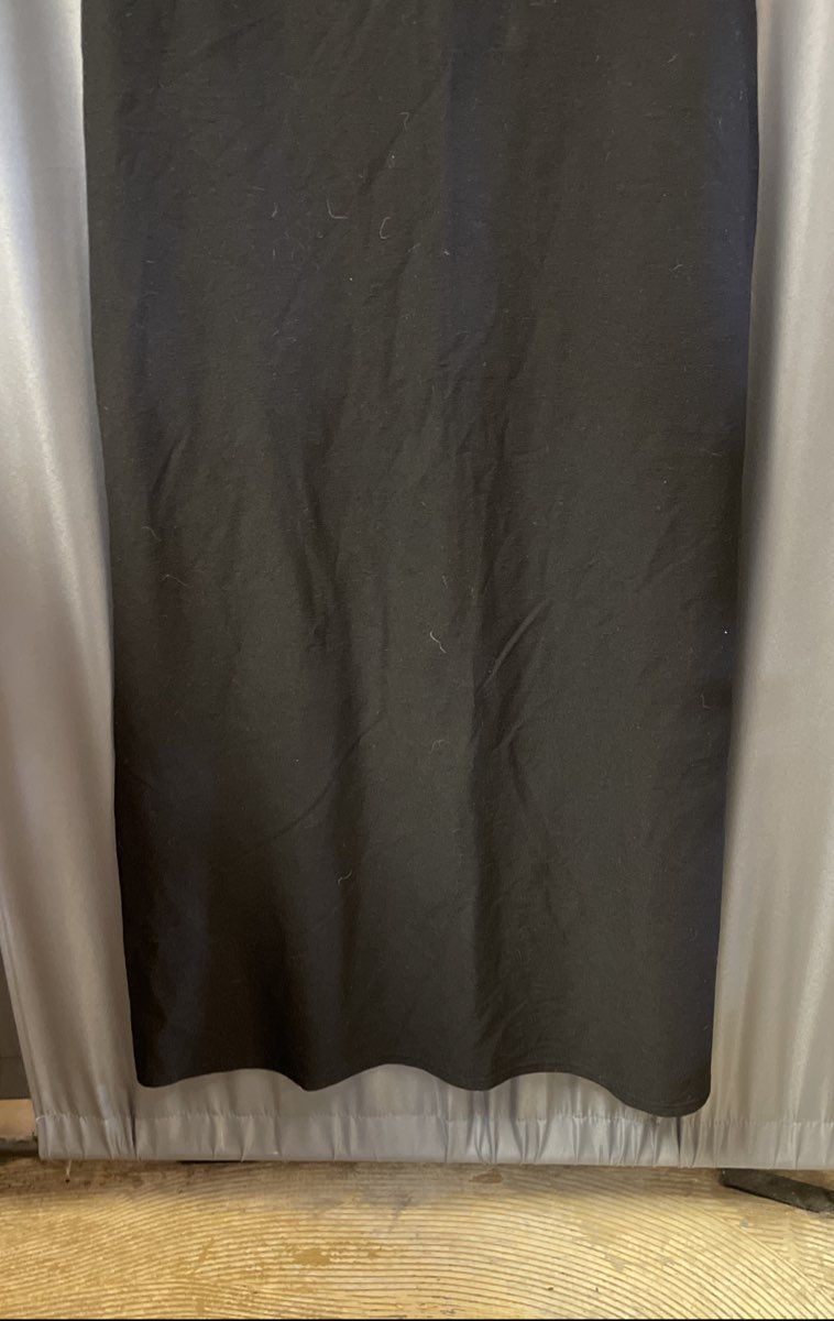 Eileen Fisher Women's Black Surplice V-Neck Sleeveless Viscose Midi Dress Sz S