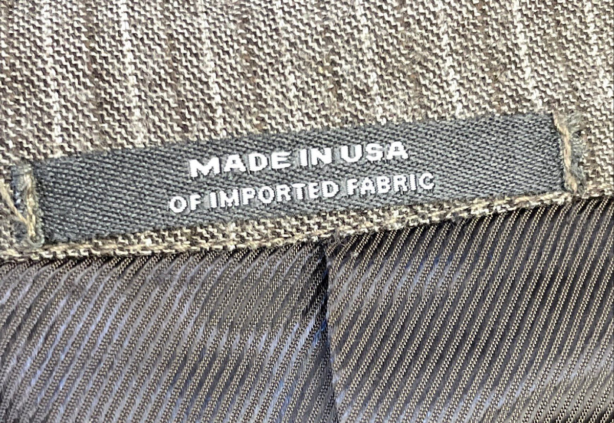 Hart Schaffner Marx Men's Gray Pinstripe Two Button Blazer Suit Jacket USA