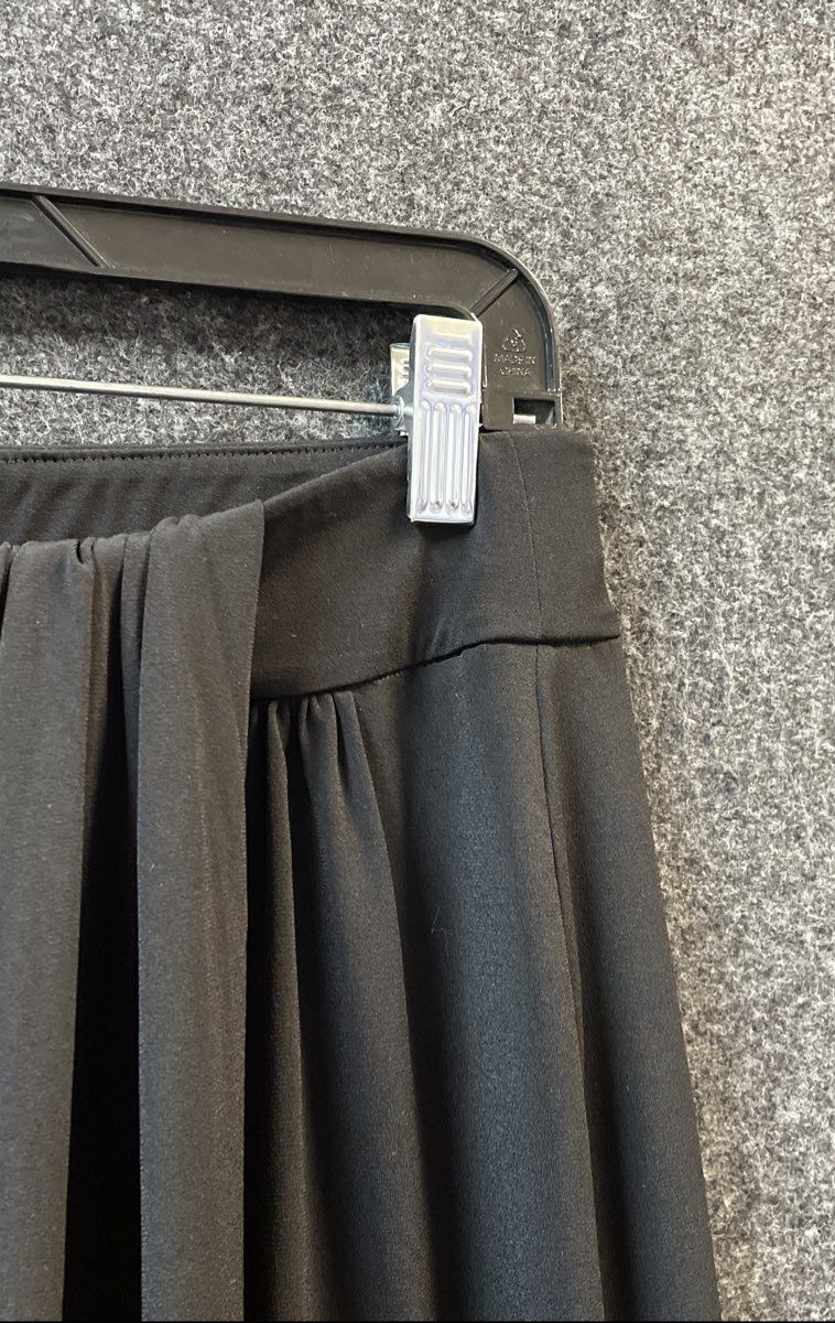 New York & Company Women's Black Draped Stretch Jersey Maxi Skirt Size M NWT