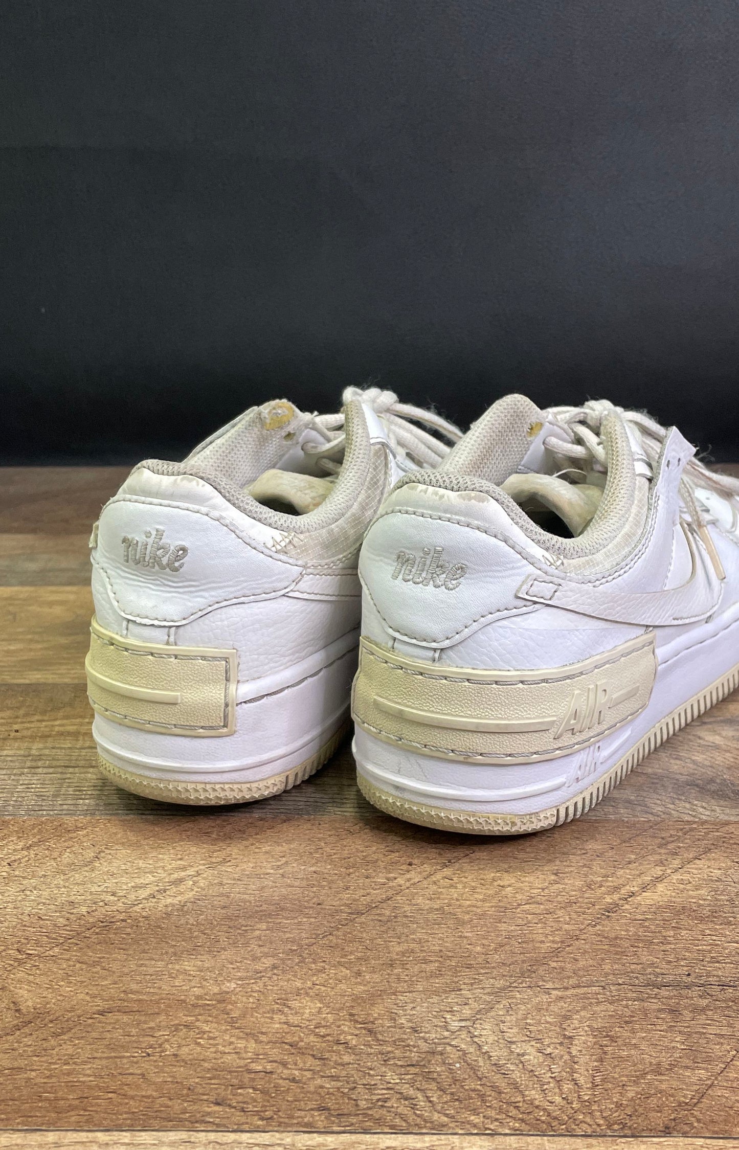 Nike Air Force 1 Shadow Triple White Women's Sneakers Size 8