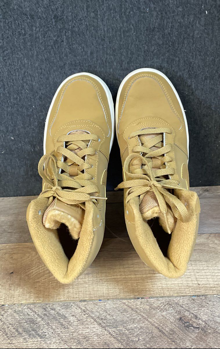 Nike Ebernon Mid Winter Wheat Gold Lifestyle High Top Shoes Women's Size 7.5