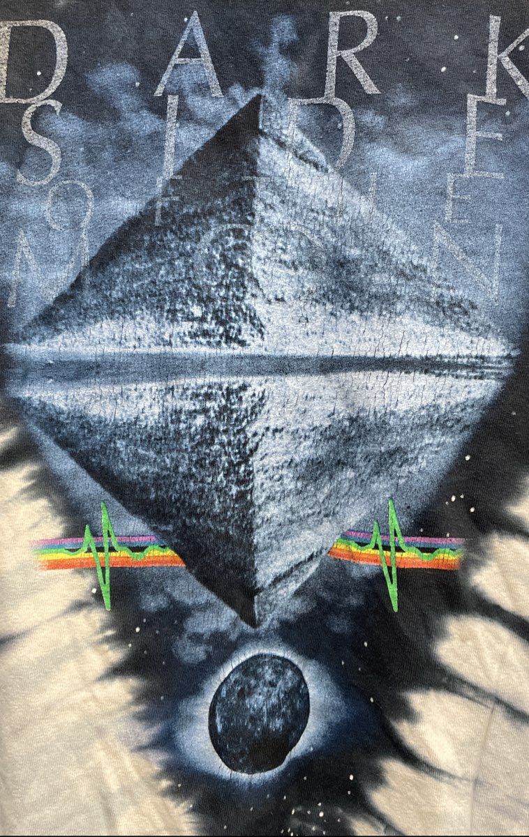 Pink Floyd Dark Side of the Moon T-Shirt Reprint Liquid Blue Sz M