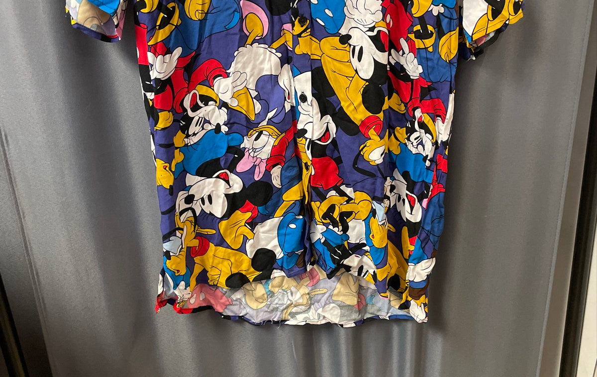 Disney Hot Topic Sensational Six All Over Print Aloha Shirt NWT Sz Medium