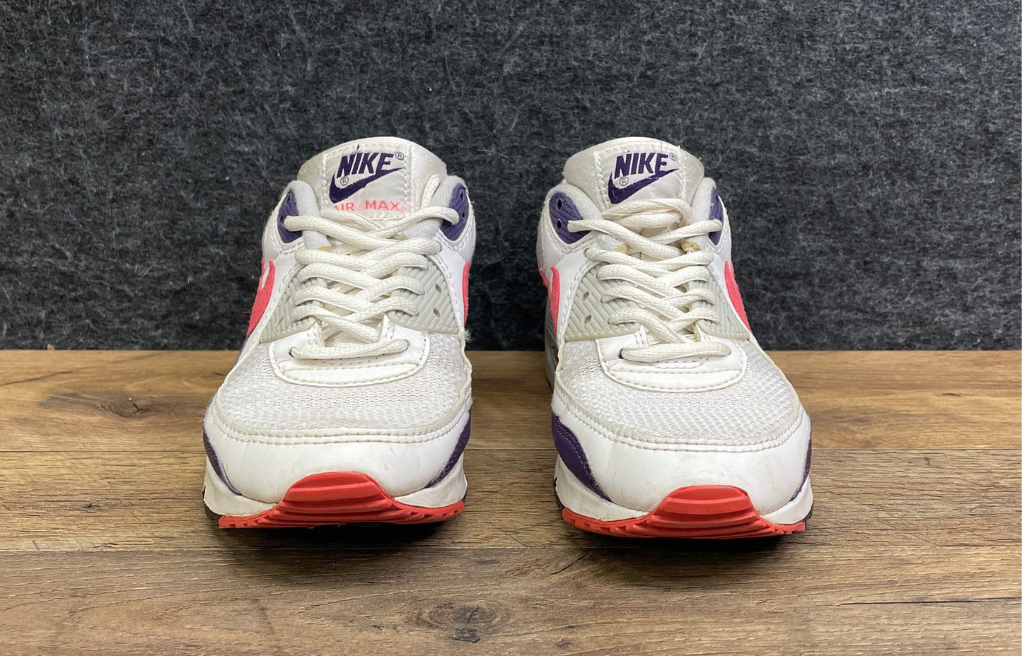 Nike Air Max 90 White Laser Pink Purple Women's Lifestyle Sneakers Size 6