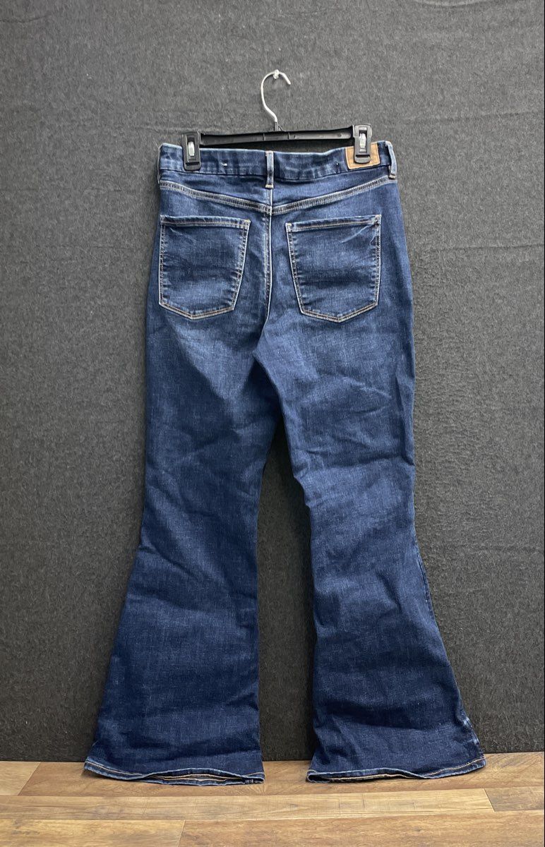 American Eagle Women's Curvy Super High-Rise Flare Jeans Dark Wash Sz 10