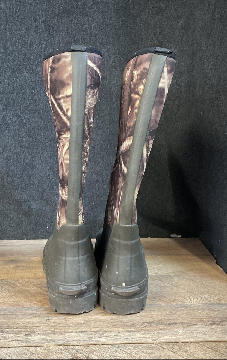 RedHead Camo Grey Waterproof Rubber Hunting Boots Men's Size 8