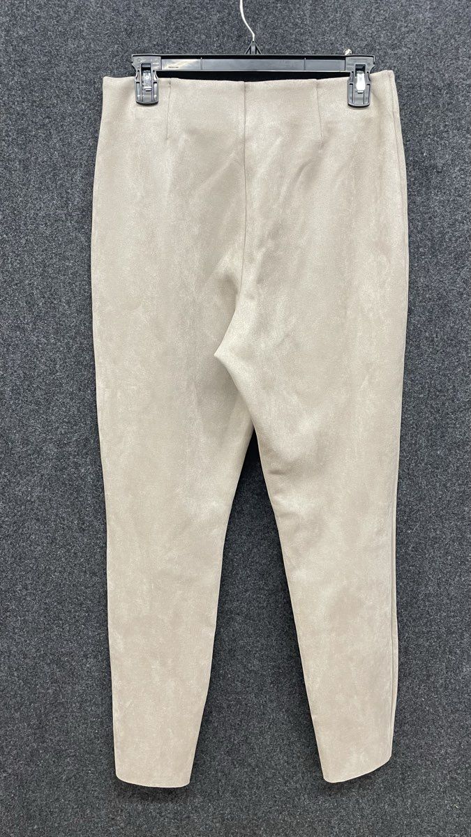 Savvi Women's Tan Beige Faux Suede Fabric Leggings Sz M NWT
