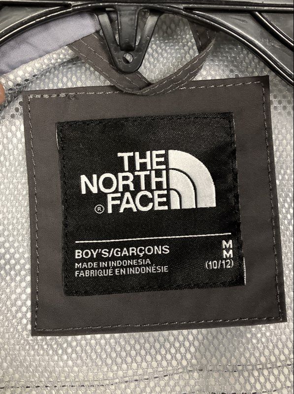The North Face Boy's DryVent Hooded Jacket Gray Black Two Tone Sz M 10/12