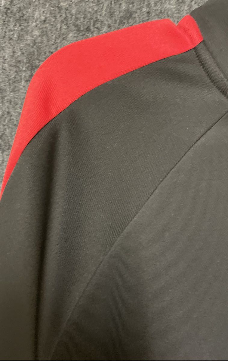 MoFiz Men's Gray Red Fleece Full Zip Performance Mock Neck Jacket Size 2XL