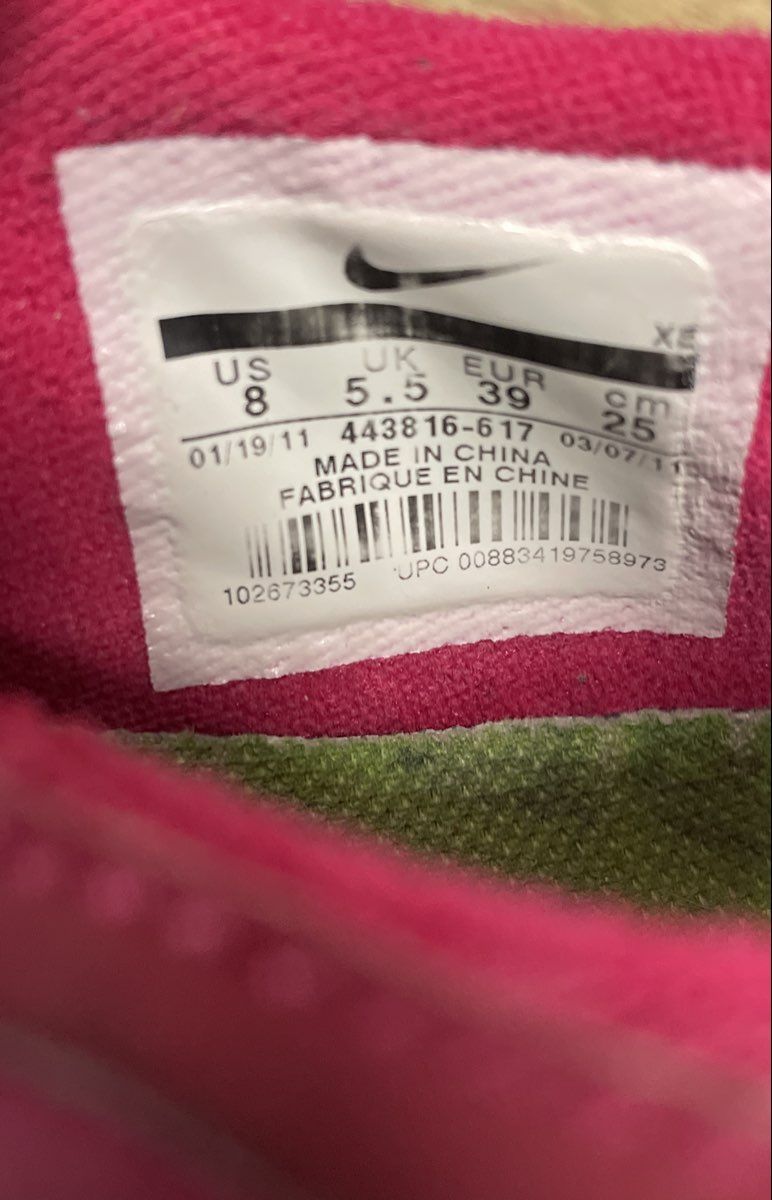 Nike Free Run 2 Pink Red Electric Green Women's Running Shoes Size 8