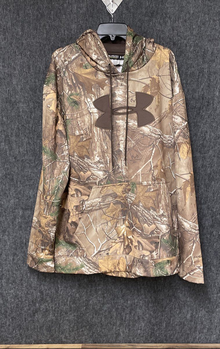 Under Armour Men's Realtree Xtra Camo Fleece Hoodie Loose Fit Logo Sz 2XL