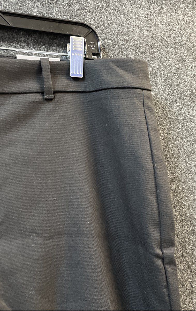 WHBM Outlet Women's Black Slim Ankle Cotton Blend Pants Size 14 NWT