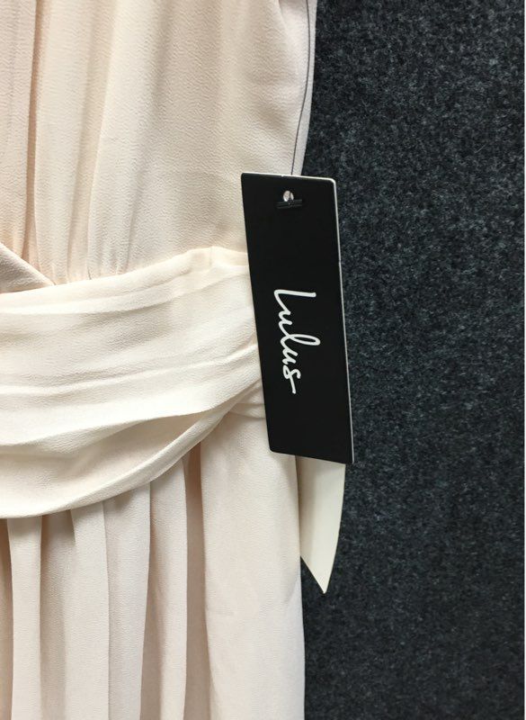 Lulus Women's Heavenly Hues Light Pink Surplice Sleeveless Maxi Dress Sz XS NWT