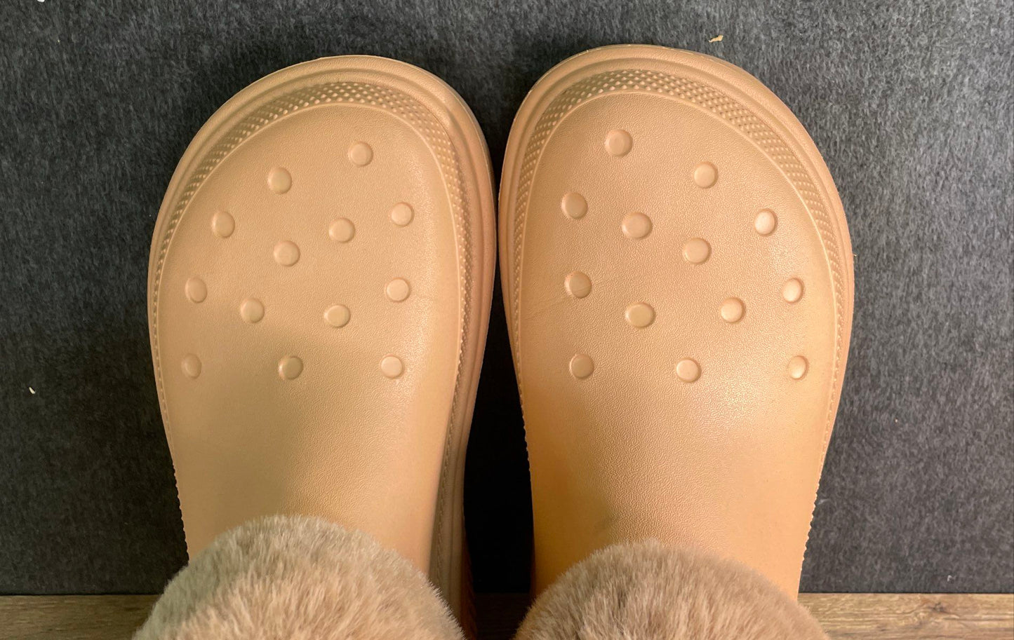 Crocs Stomp Lined Boot Quartz Beige Platform Women's 10 Men's 8
