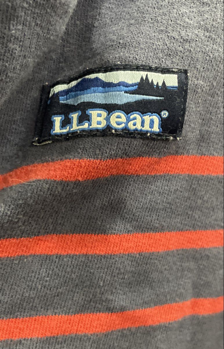 L.L.Bean Women's Striped Long Sleeve Button Placket Shirt Blue Red Sz XS Petite