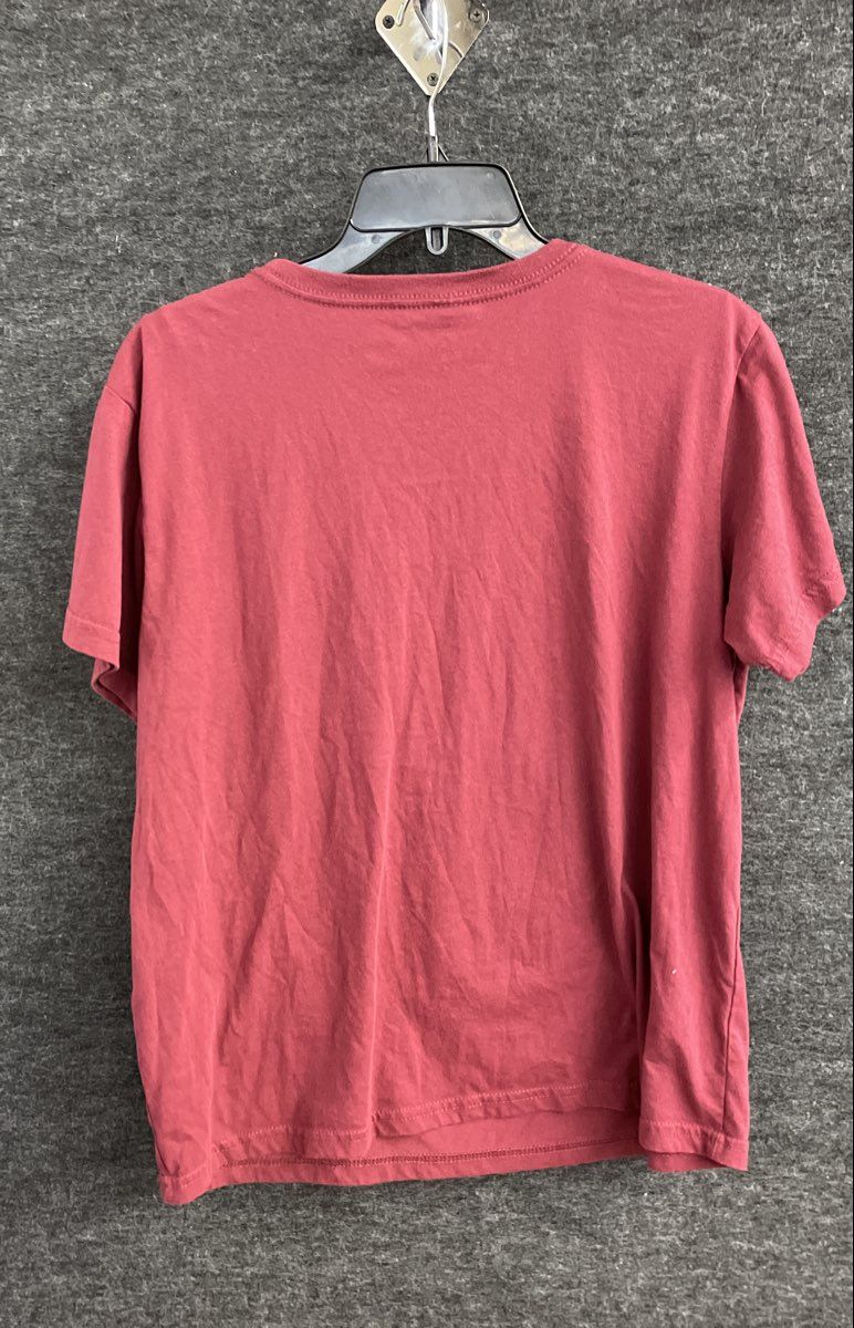 Disney Stitch Maroon Surfing Hibiscus Graphic T-Shirt Sz XL
