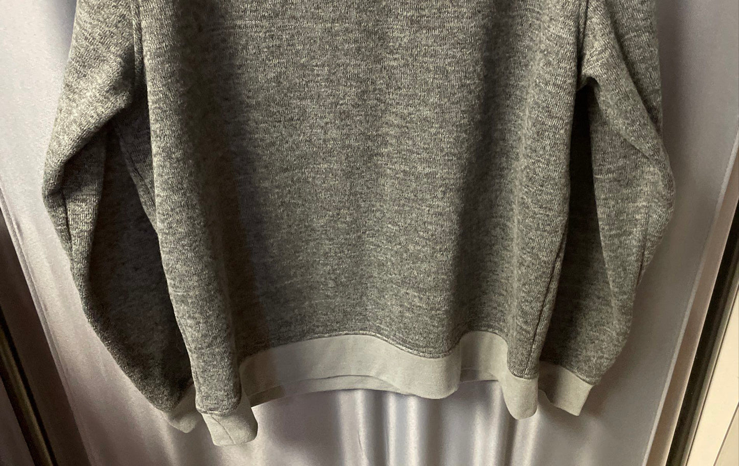 Arthur Beale Men's Gray 1/2 Zip Pullover Quilted Elbow Patches Pocket Sz L