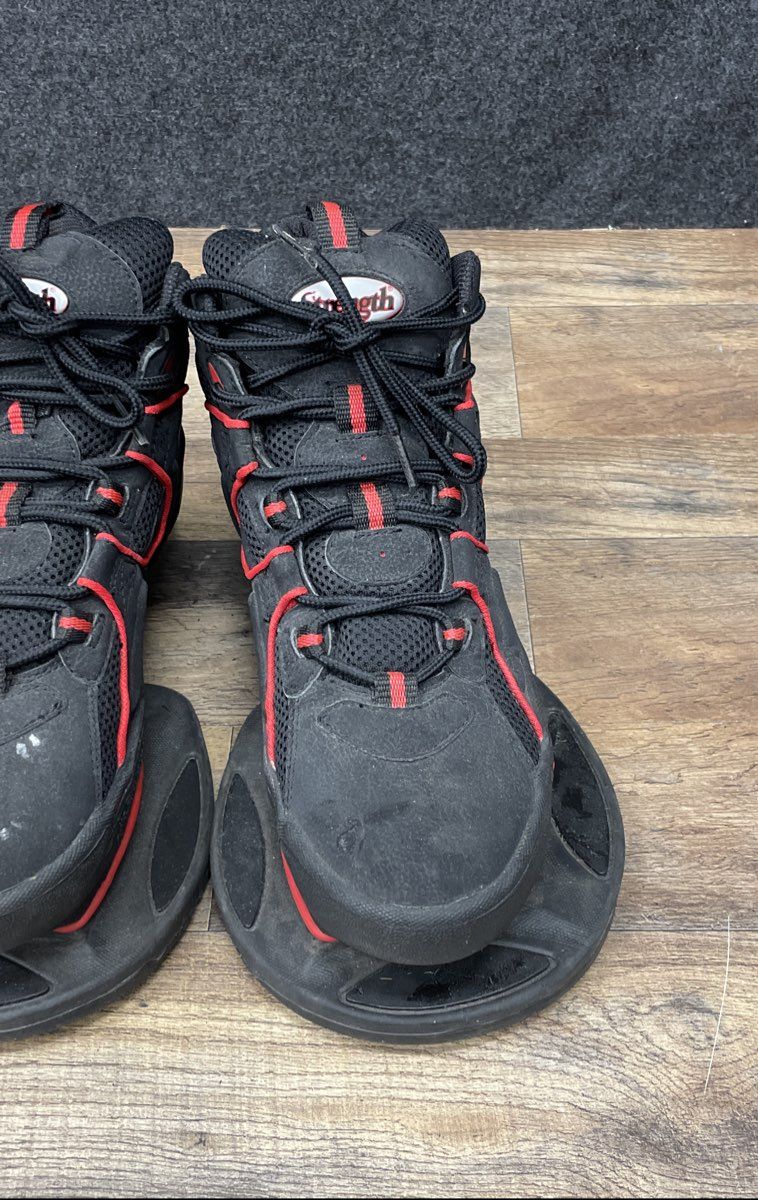 Strength Systems Plyometric Jump Training Shoes Black Red High Top