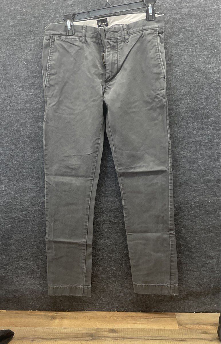 J.Crew Men's Charcoal Gray 484 Broken-In Slim Chino Pants 34x32