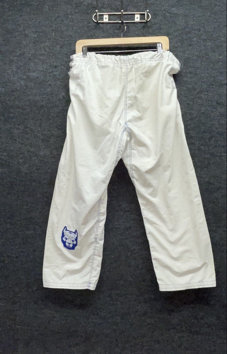 Gameness Feather Men's Jiu Jitsu BJJ Gi Pants White Cotton Ripstop Size A3