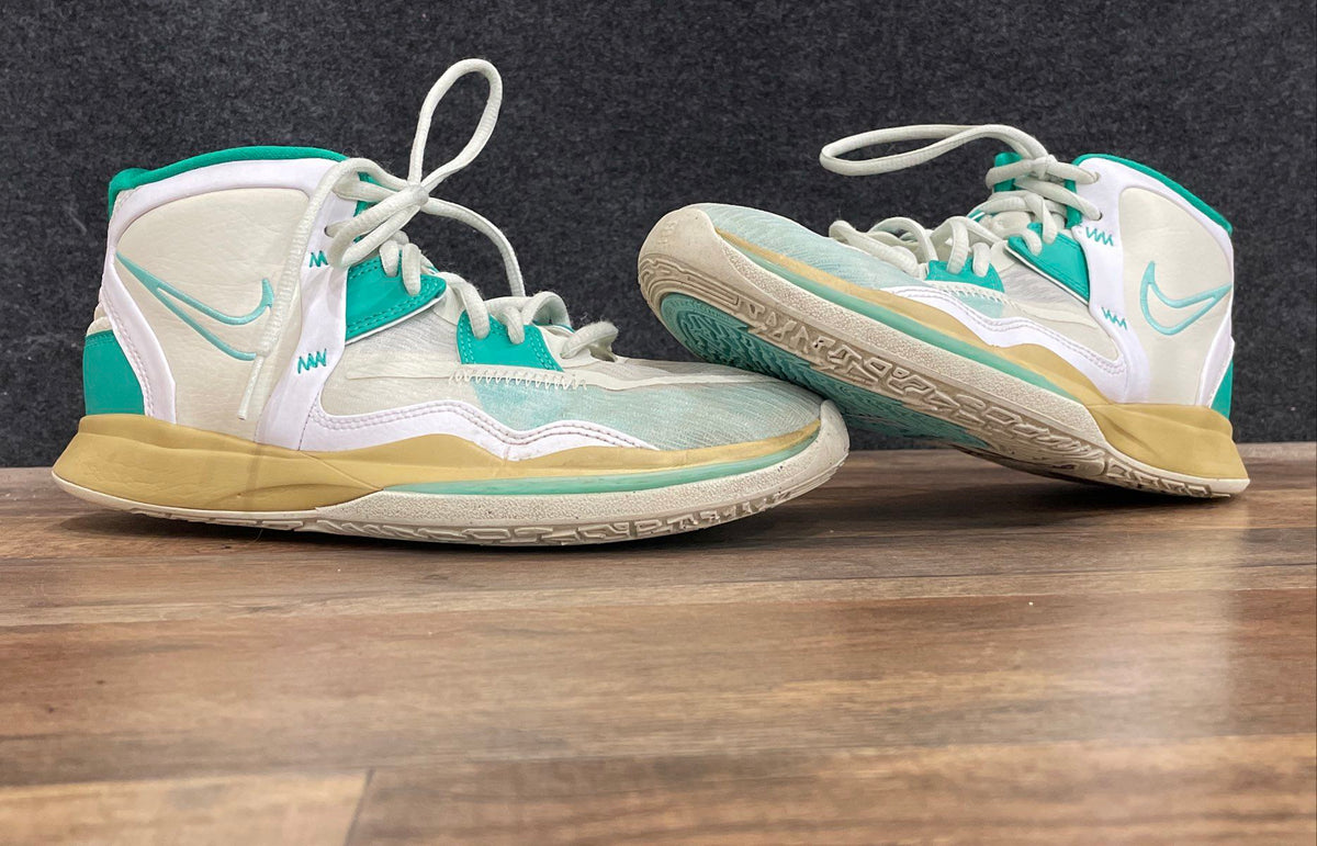 Nike Kyrie Infinity White Teal Gold Youth Basketball Shoes Size 6.5Y
