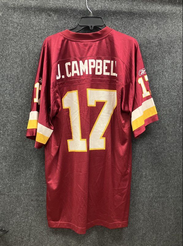 Vintage Reebok Washington Redskins Jason Campbell #17 NFL Jersey Burgundy Sz L