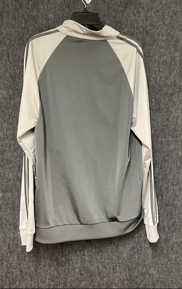 Adidas Men's Essentials 3-Stripes Track Jacket Gray White Raglan Size M