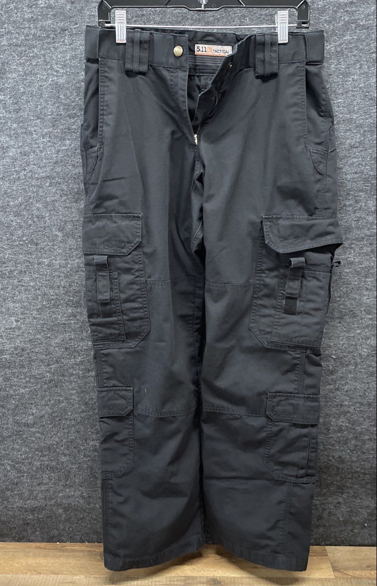 5.11 Tactical Women's Black Cotton Canvas Cargo Tactical Pants Sz 10 Regular