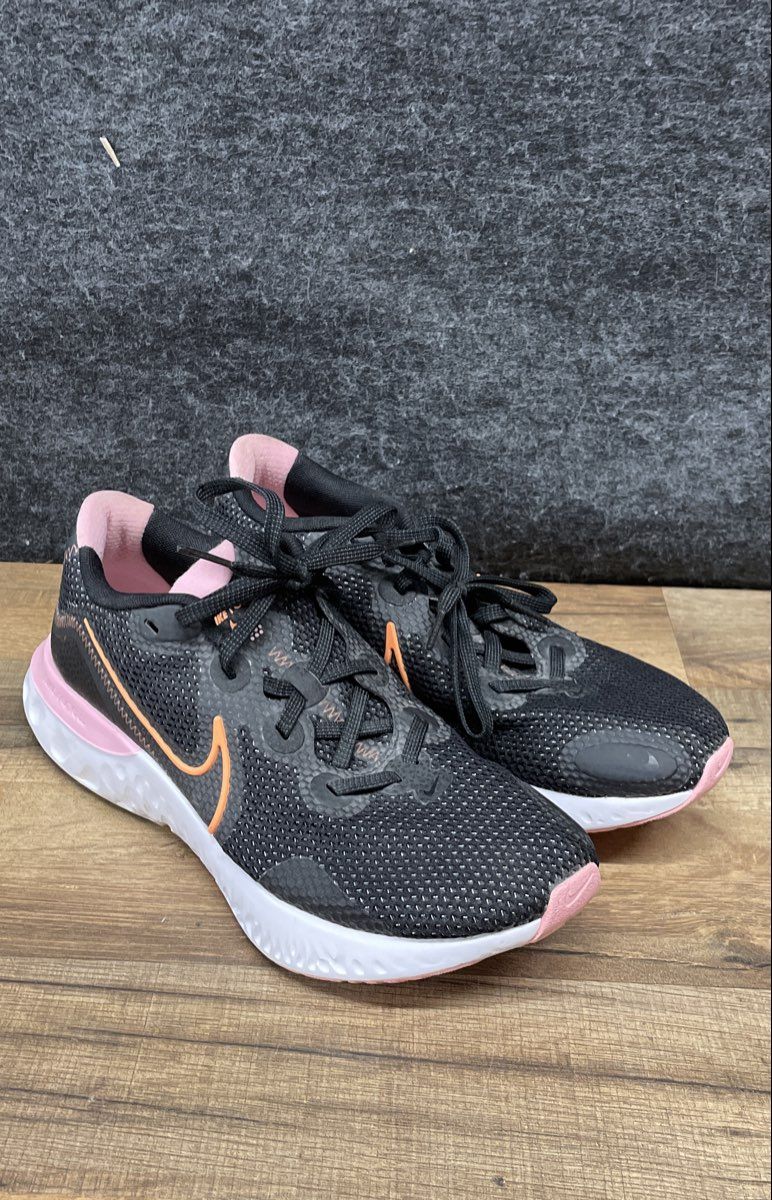 Nike Renew Run Black Pink Orange Women's Running Shoes Size 10