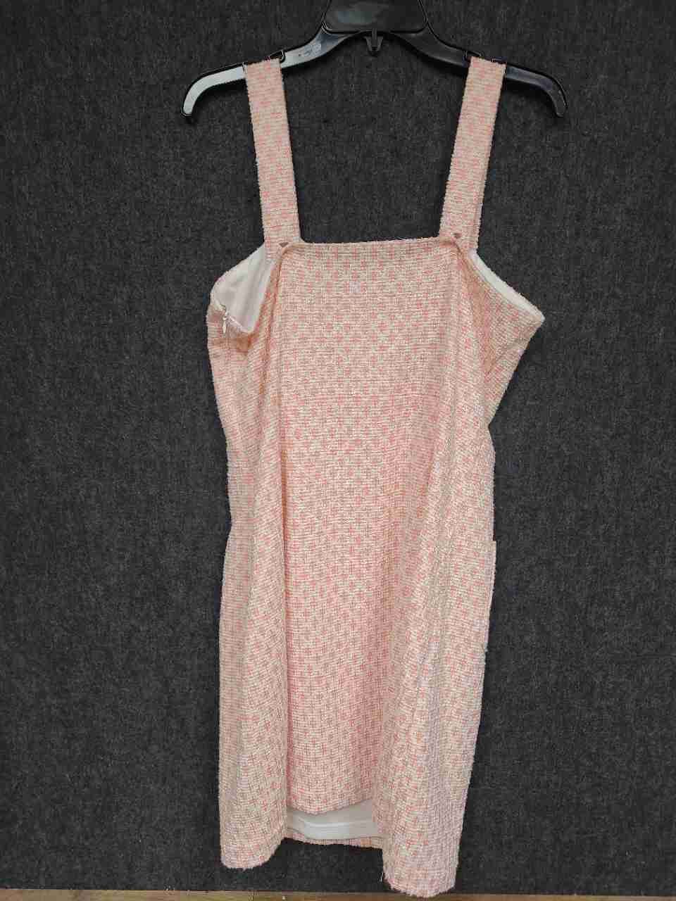 Rachel Zoe Women's Zoe Pink Tweed Button Front Mini Dress Sz L