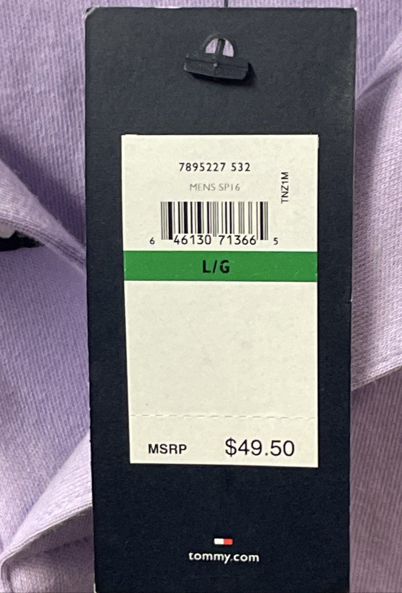 Tommy Hilfiger Men's Purple Custom Fit Short Sleeve Polo Shirt NWT Sz L