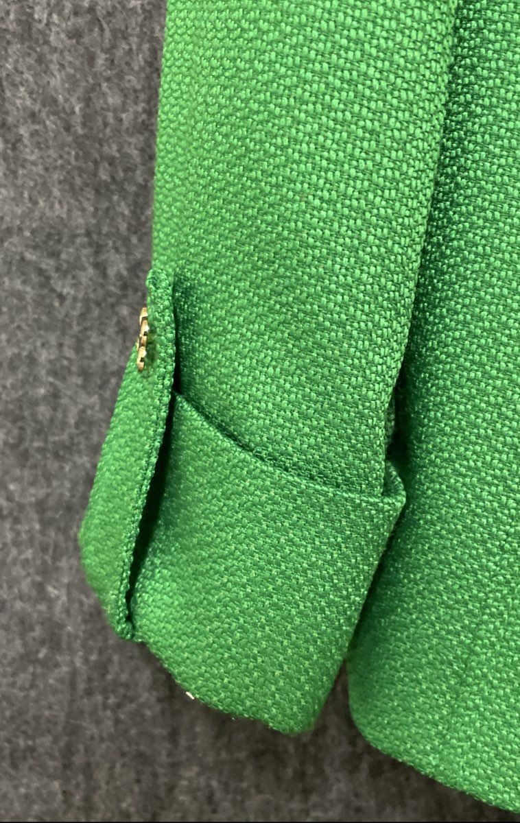 Tahari by Arthur S. Levine Women's Green Textured Collarless Blazer Jacket Sz 4