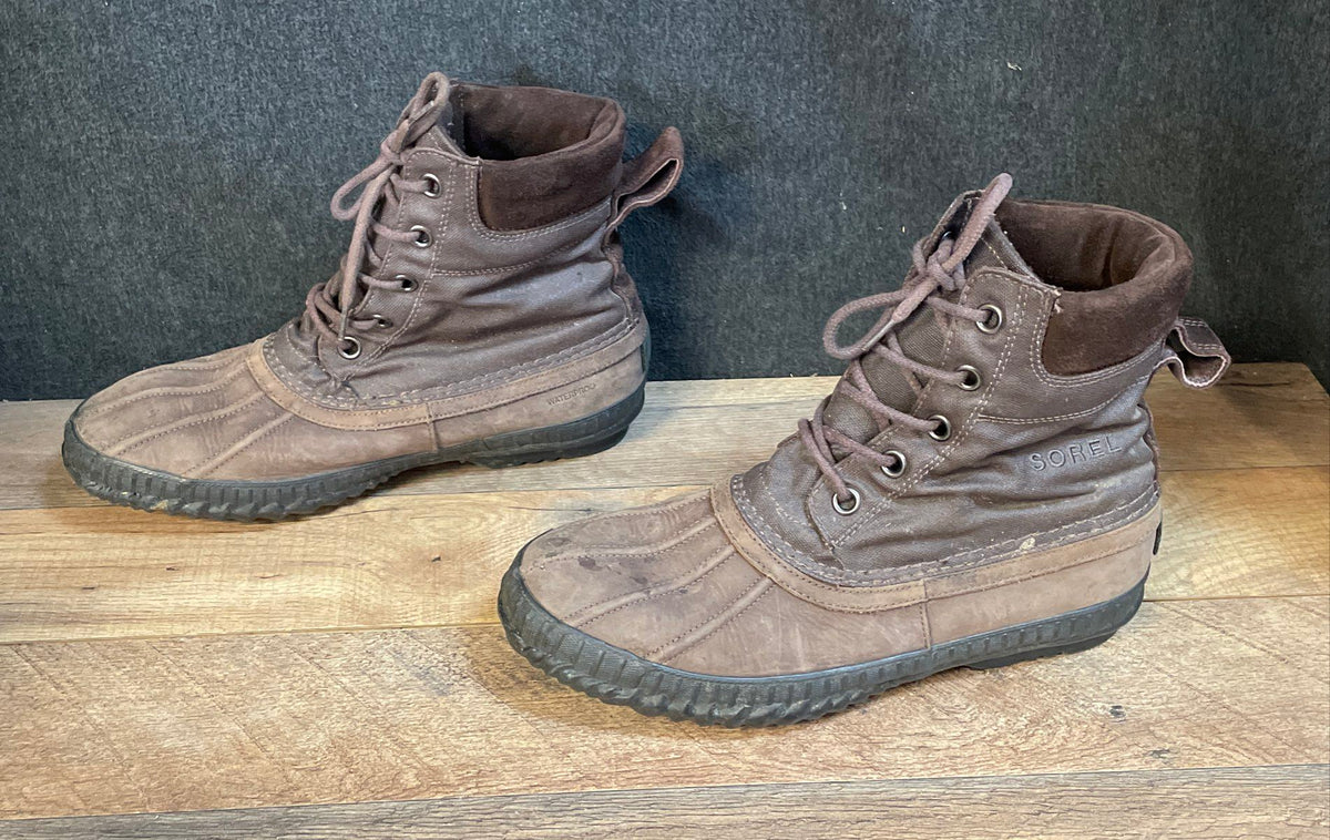 Sorel Cheyanne Lace Brown Waterproof Winter Duck Boots Men's Size 11