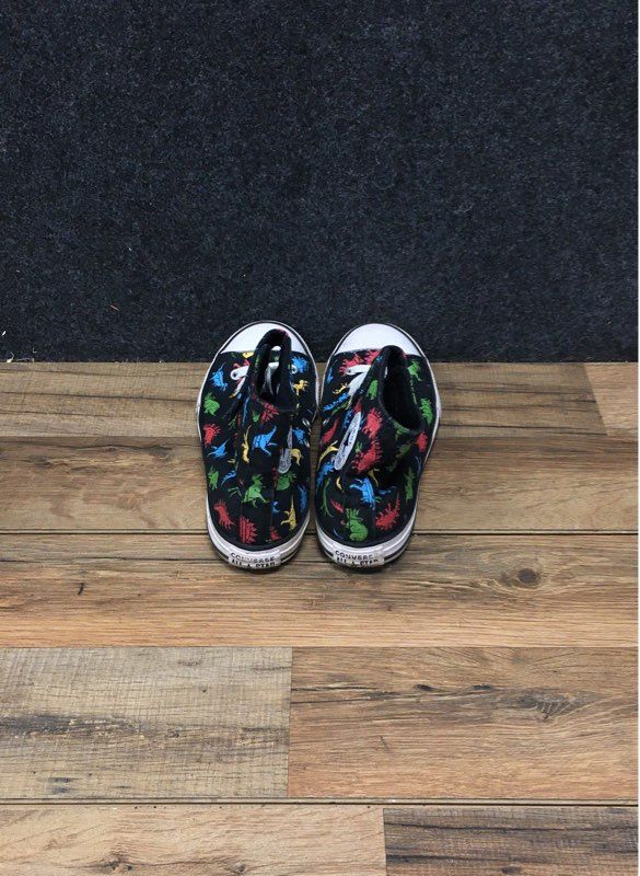 Converse Chuck Taylor All Star Dinosaur Print Black High Top Size Youth 3