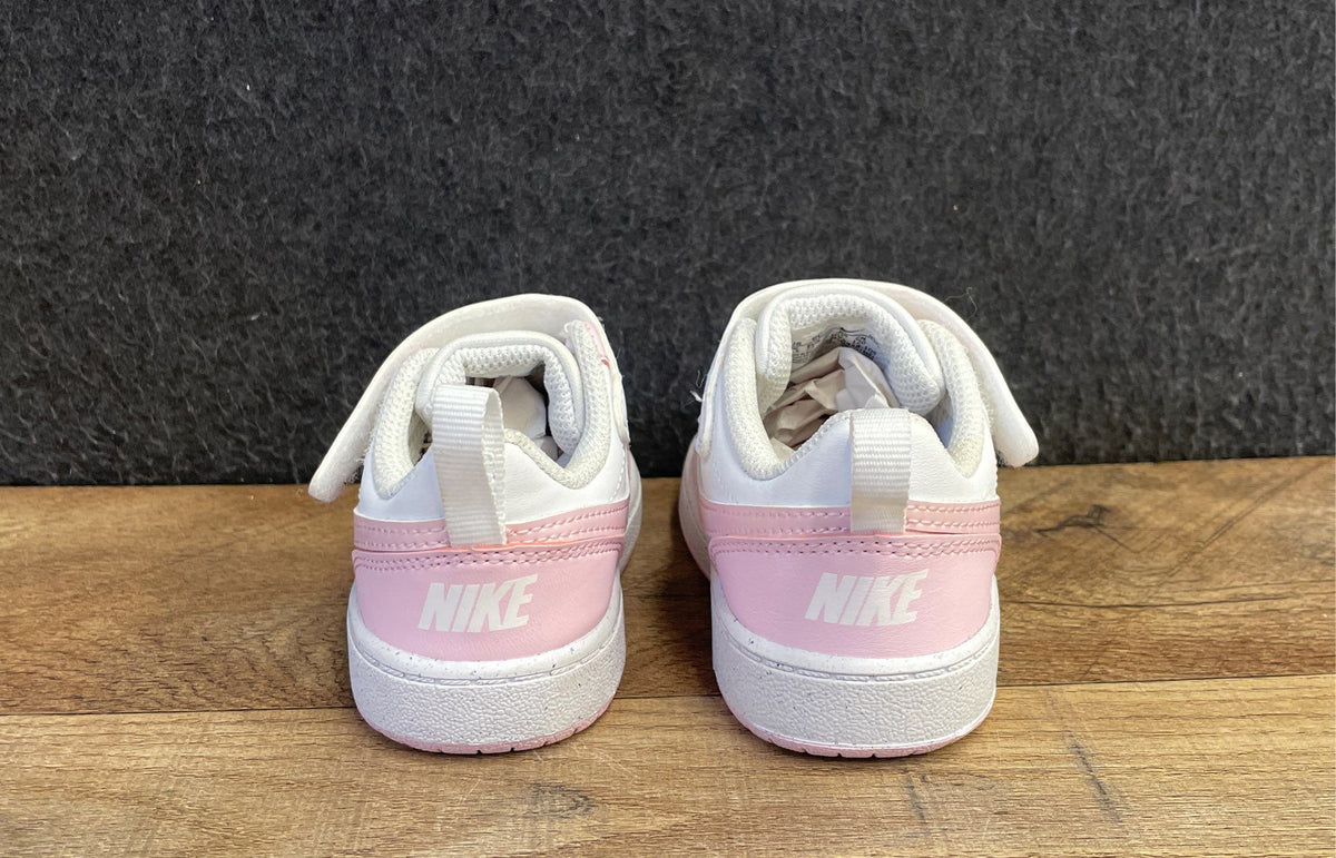 Nike Court Borough Low 2 White Pink Toddler Sneakers 2023 Size 6C DS
