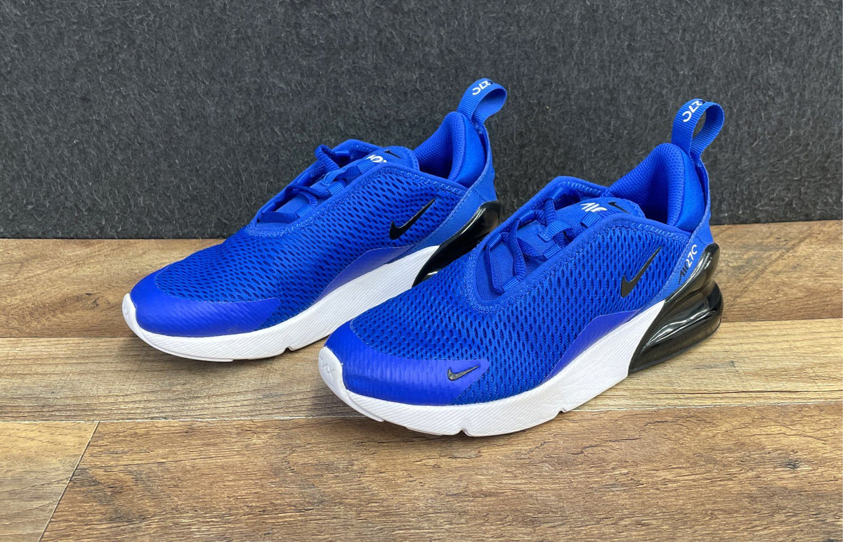 Nike Air Max 270 Game Royal Black Youth Sneakers Size 3Y