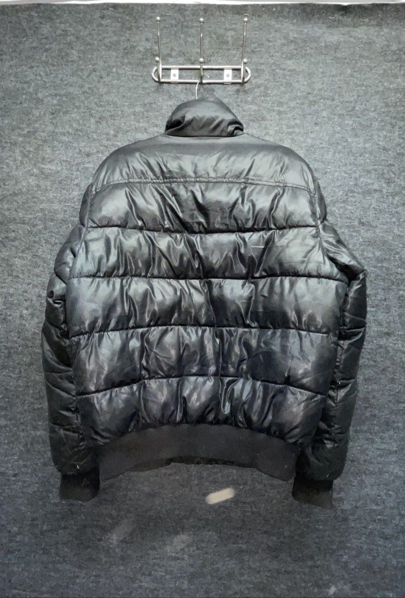 Calvin Klein Jeans Men's Black Puffer Full Zip Mock Neck Jacket Coat Size M