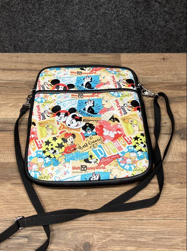Disney Walt Disney World Disneyland Parks Collage Crossbody Bag Mickey Minnie
