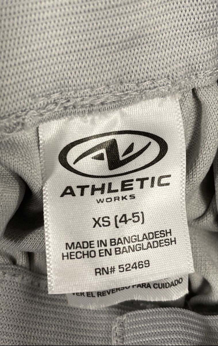 Athletic Works Youth Gray Baseball Pants Lot of 4 NWT Elastic Waist Cuffs Sz XS