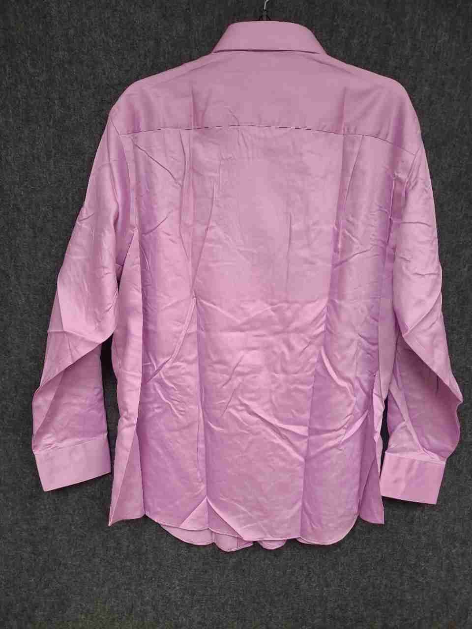 Geoffrey Beene Men's Dress Shirt Lot of 2 Pink Grey No Iron Classic Fit Sz 16.5