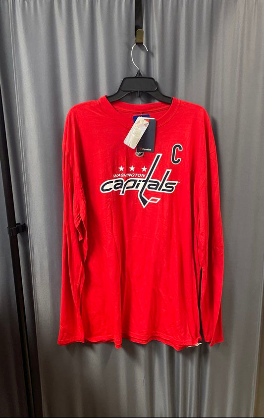 Fanatics Men's Washington Capitals Alex Ovechkin Long Sleeve Tee Red NWT 2XL