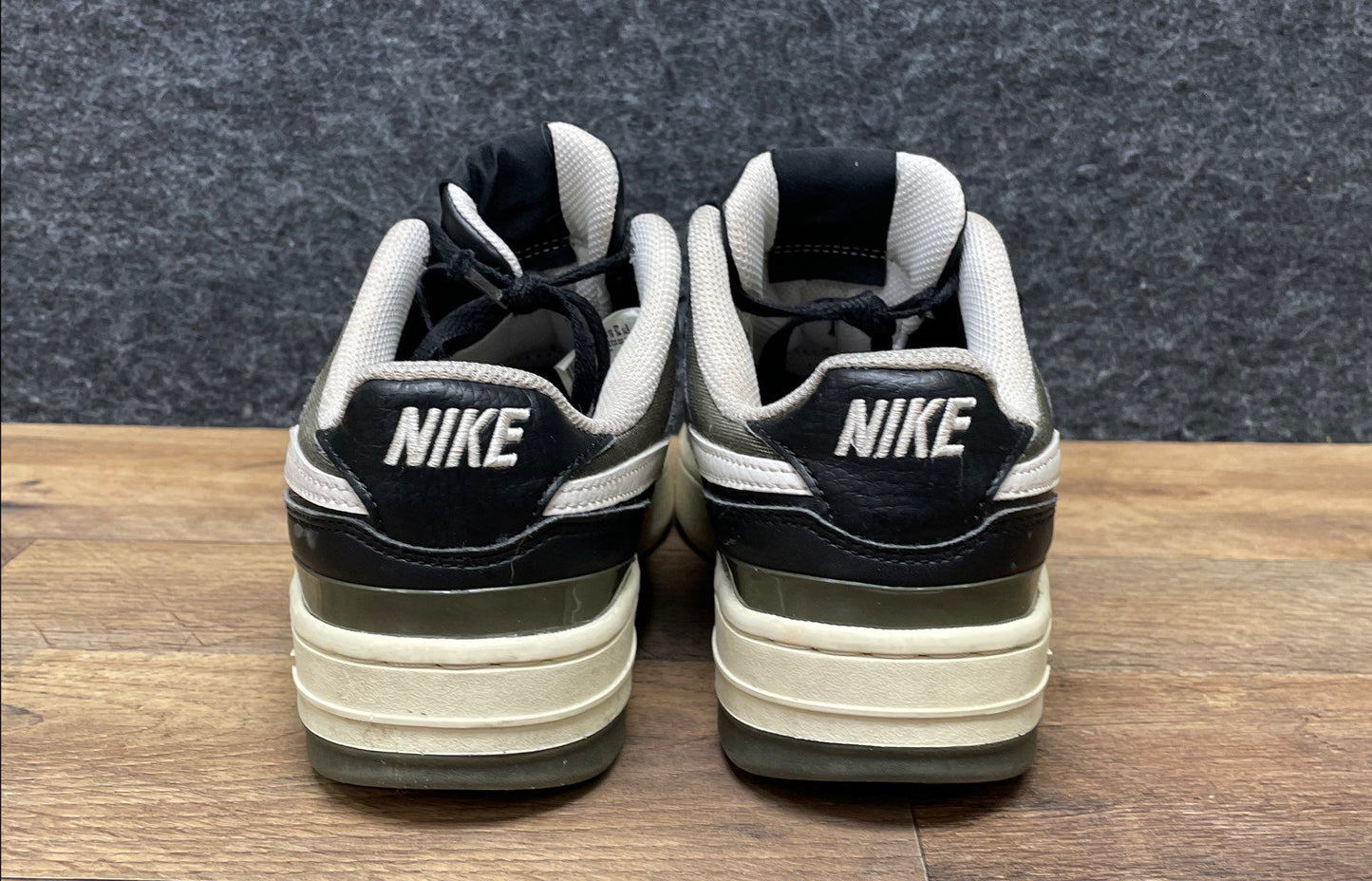 Nike Court Vision Alta Black White Olive Women's Low Top Sneakers Size 8