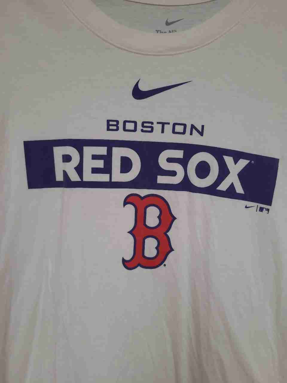 Nike Men's Boston Red Sox MLB Graphic T-shirt White Short Sleeve Sz XL