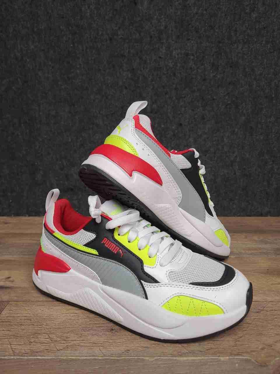Puma X-Ray Speed Lite White Red Yellow Black Sneakers Big Kids Size 6C
