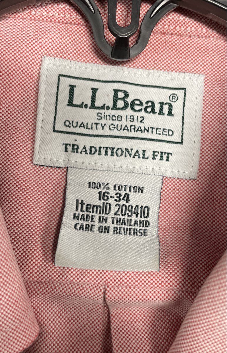 L.L. Bean Men's Pink Traditional Fit Cotton Oxford Button Down Shirt Sz 16-34