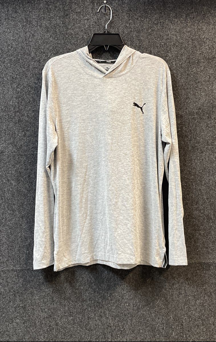 Puma Men's Grey Heathered Performance Hoodie NWT Sz M