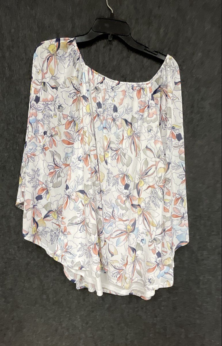 Lane Bryant Women's Multicolor Floral Smocked Neck Blouse Top NWT Sz 18/20