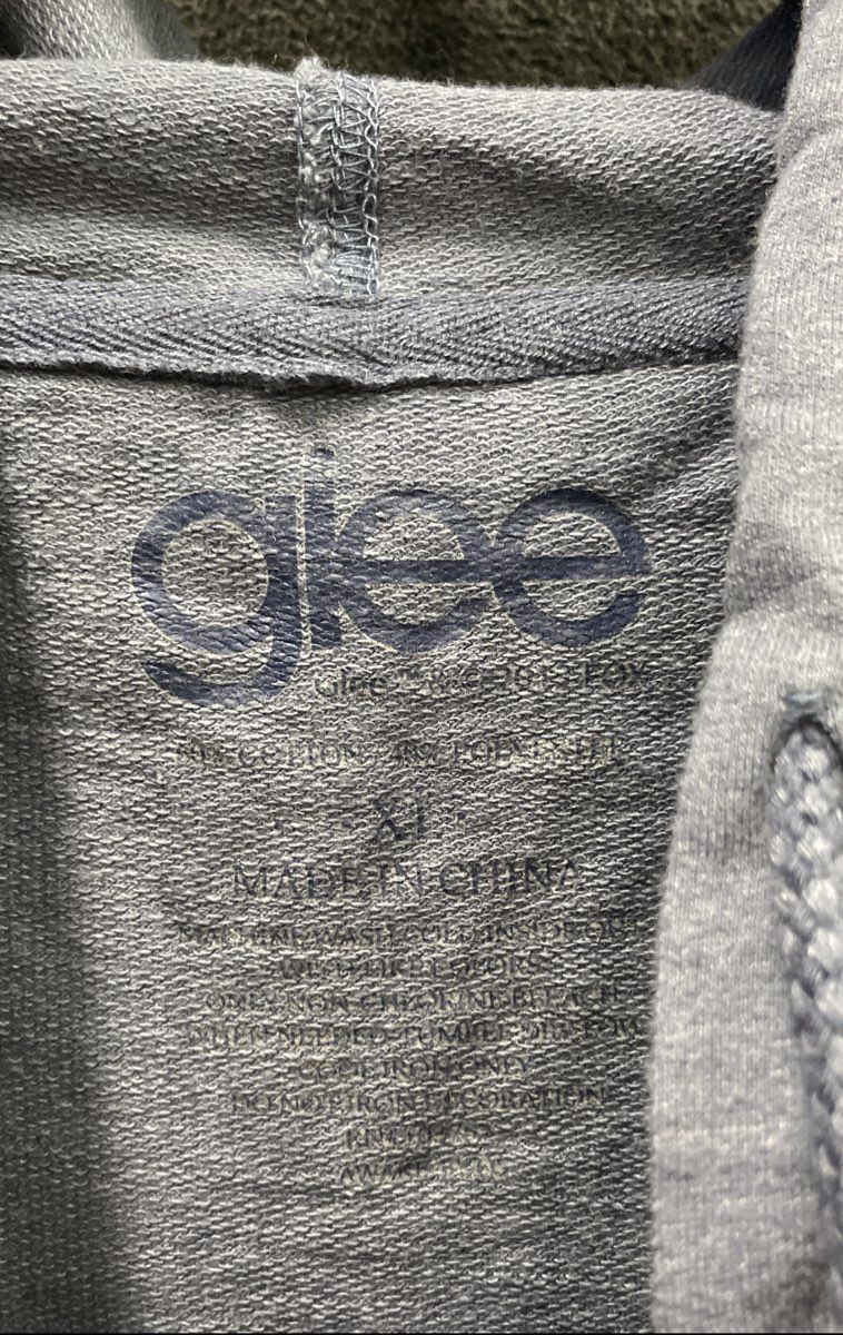 Glee Fox TV Show Women's Gray Graphic Hoodie Sweatshirt Loser Hand Sign Sz XL